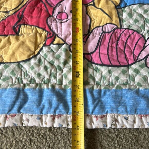 Disney Winnie The Pooh Vintage Baby Quilt Nursery Bedding Piglet Eeyore Handmade - Picture 9 of 11